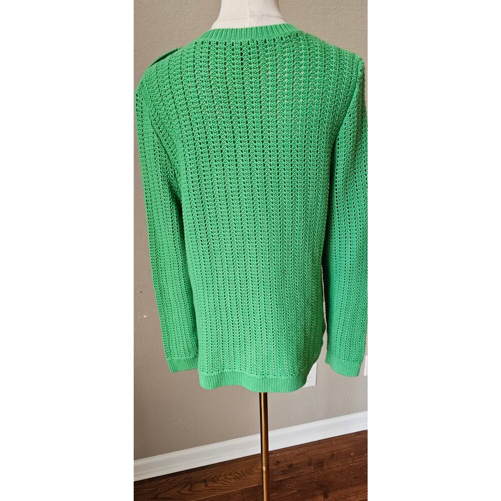 Talbots Button Shoulder Open Knit Soft Lambswool … - image 4